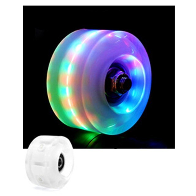 Double Row SKATEBOARD Four Wheels Wheel Luminous Wheels PU Flash Wheels: D