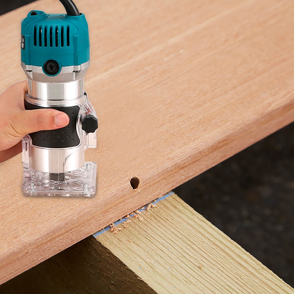 EU UK US AU Plug 800W Woodworking Electric Trimmer Wood Milling Engraving Slotting Trimming Machine Carving Machine Router Wood