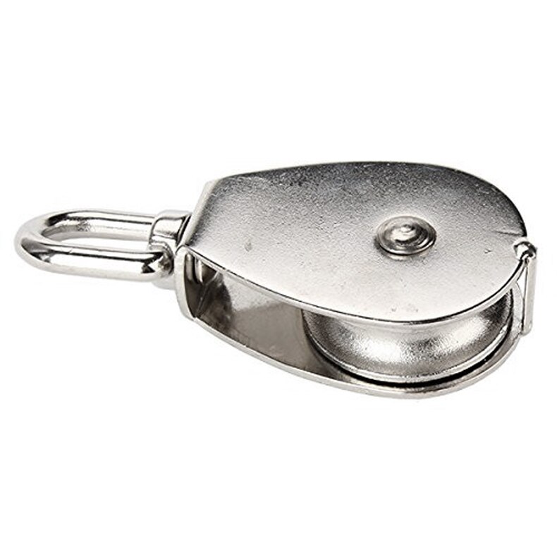 Stainless Steel 304 Single Wheel Swivel Pulley Block Loading MYDING