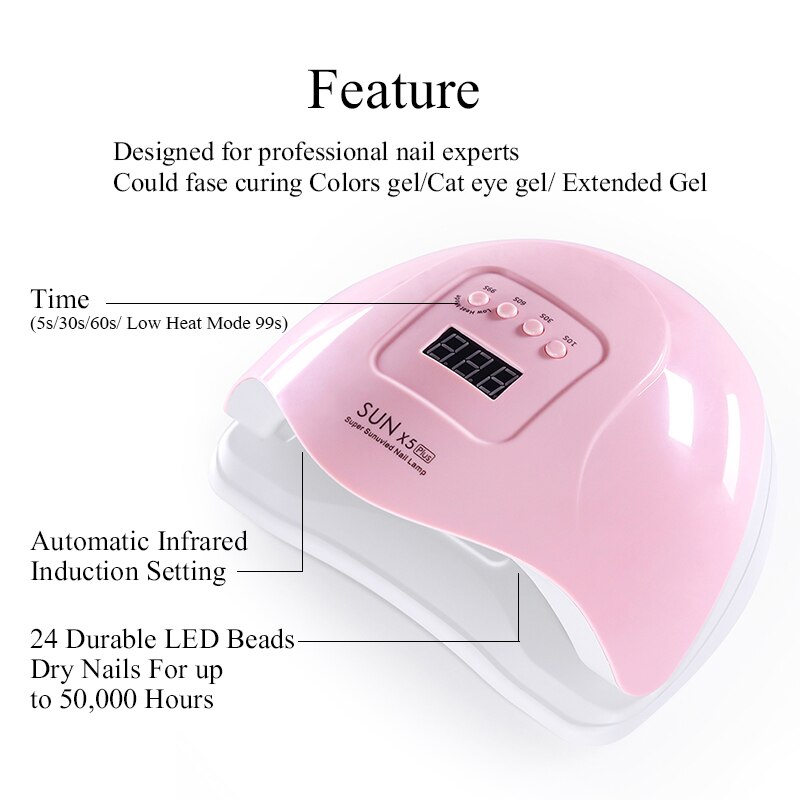 72w negle uv lampe nail art tørretumbler 30s/60s/99s negle uv gel til hærdning af al gel neglelak 36 lysdioder uv lamp cure gellack manicuring