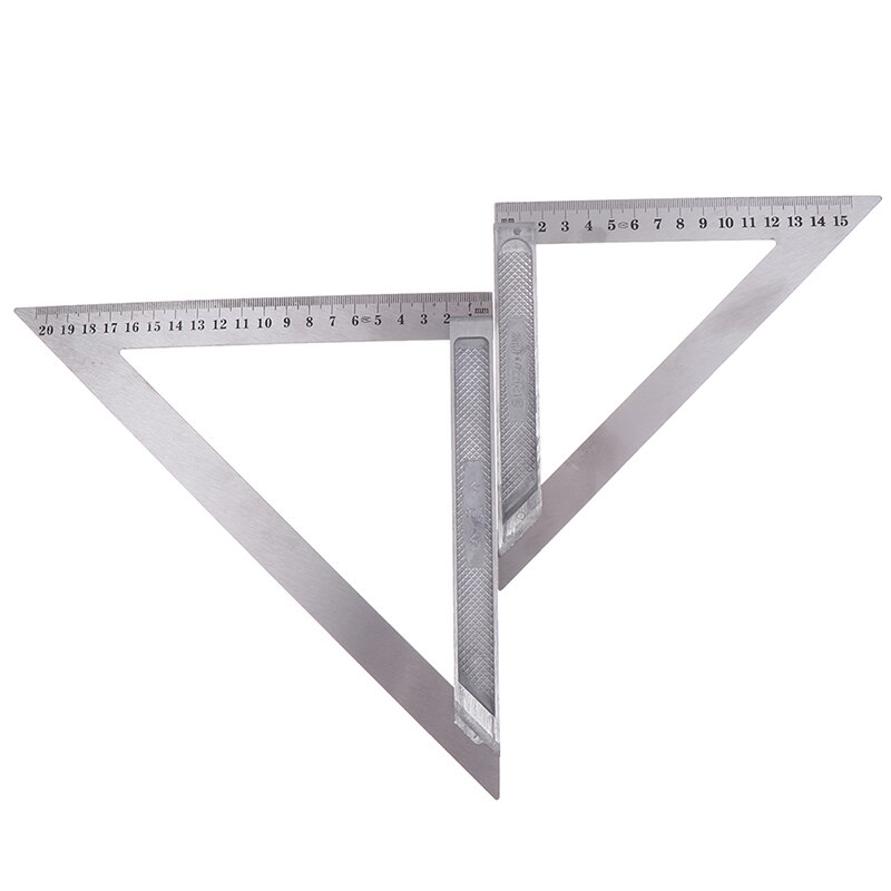 Triangle Ruler 90 Degrees 150/200mm Stainless Steel Horizontal Woodworking Speed Square Protractor Trammel Measuring Tool