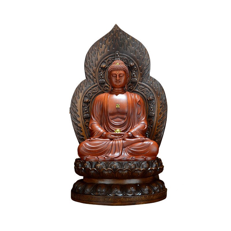 Høj guanyin statue, harpiks moderne kunst skulptur, hjem loft stue dekoration, grin buddha statue 19.5cm: 5