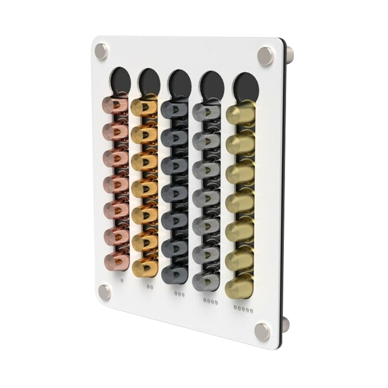 Porte-capsules de café de Nespresso, support mural en acrylique, organisateur de dosettes, support de rangement de 35 dosettes pour étagères à tasses de Nespresso: 02