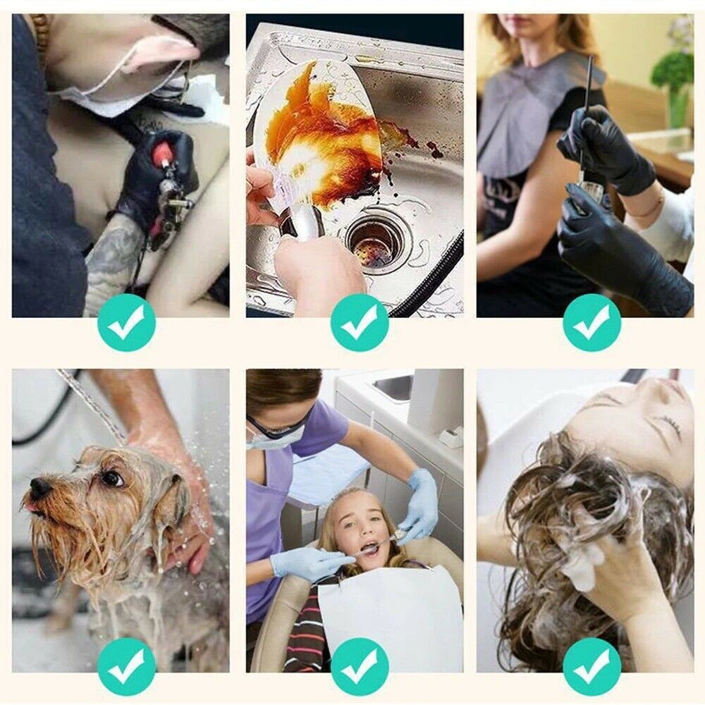 20pz guanti neri guanti da cucina monouso in reticolo per guanti da cucina per la pulizia del giardino