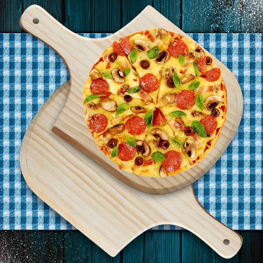 Wooden Pizza Paddle Oven Cutting Board Tray Kitchen Spatula Style Bakeware With Handle Cooking Shovel Peel Accessories Hanging