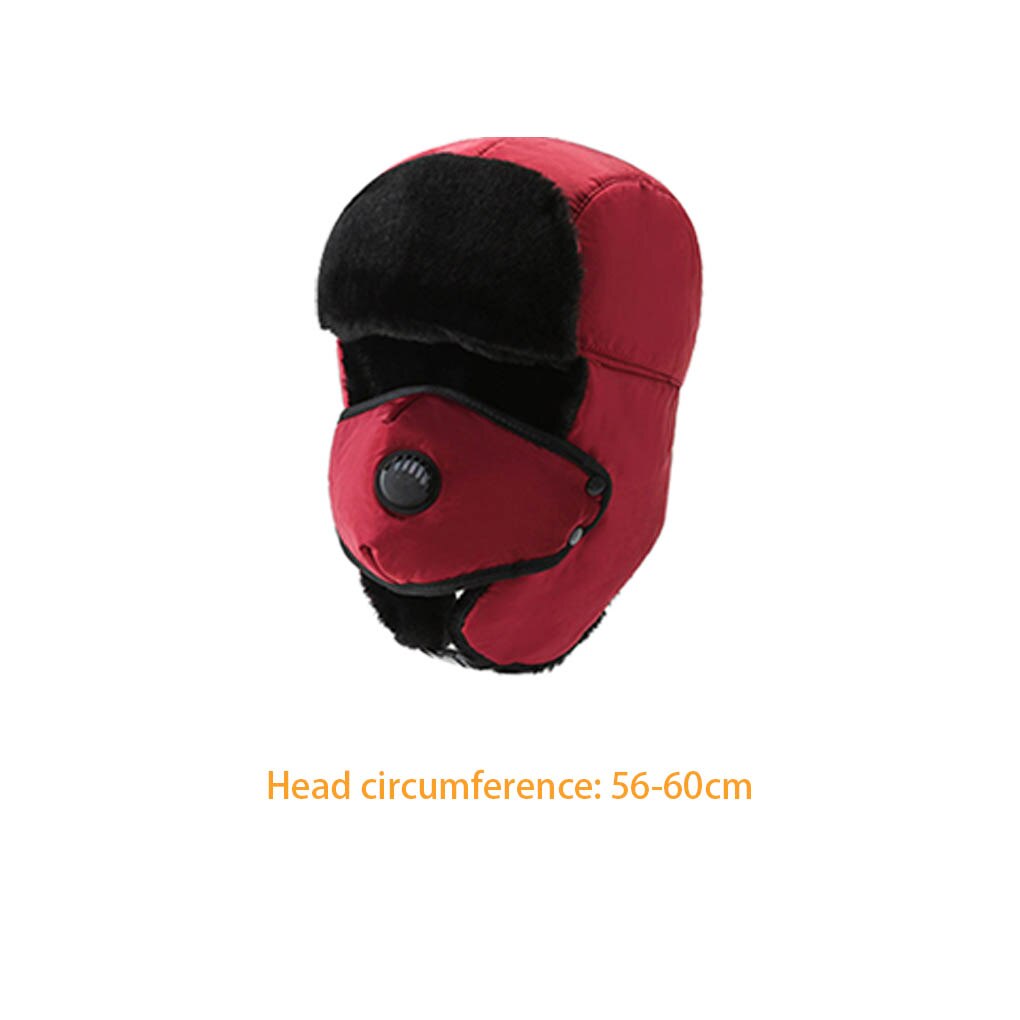 Winter Fluff Cap Outdoor Sports Cap Windproof Warm-Keeping Hat Skiing Hiking Northern Europe Winter Face Cover With Ventilation