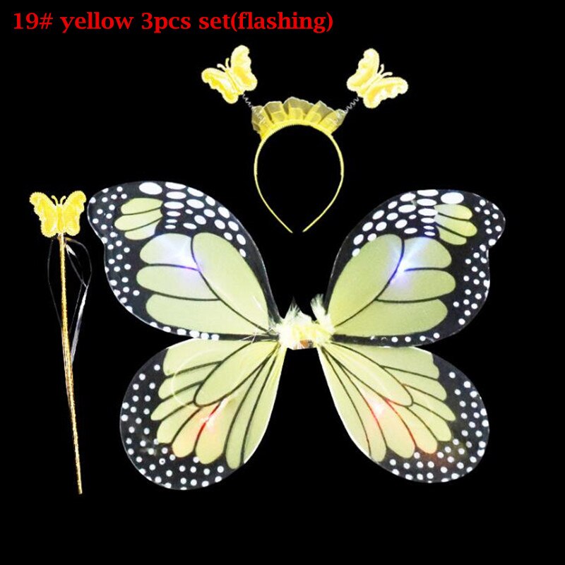 Lumière LED Up papillon aile bandeau fée baguettes jupe enfants princesse Performance Cosplay ensemble lueur fête noël Halloween: 19
