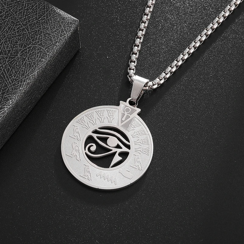 Collar de Ojo de Horus, colgante de mal de ojo, collar de protección del Antiguo Egipto, de joyería, amuletos espirituales para hombres y mujeres