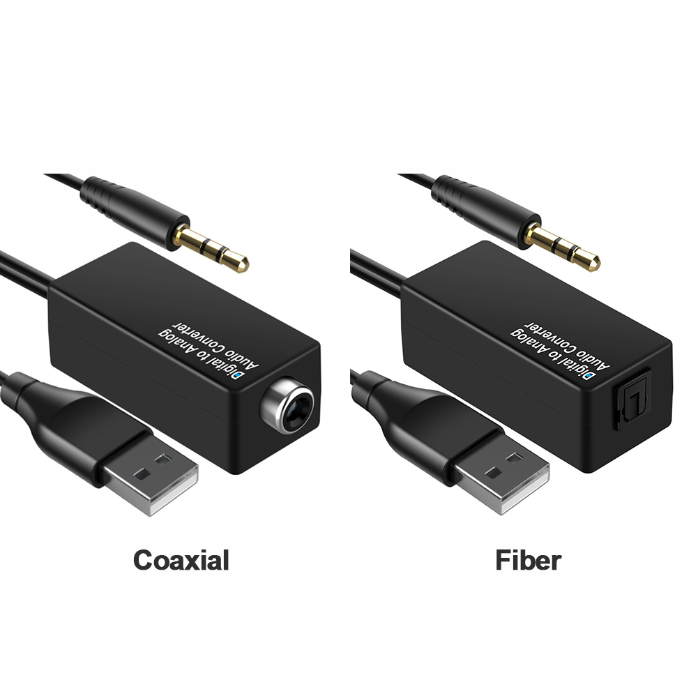 Convertisseur Audio D15 DAC numérique à Coaxial analogique USB, adaptateur de décodeur, convertisseur de Fiber optique Jack 3.5mm pour HDTV DVD