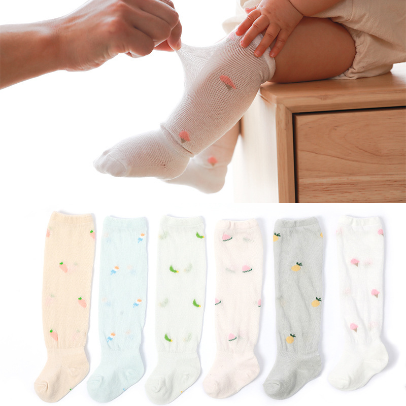 Lente En Zomer Baby Meisjes Sokken Losse Mond Anti-Muggen Dunne Katoenen Pasgeboren Sokken Baby Kniekousen jongens Sokken
