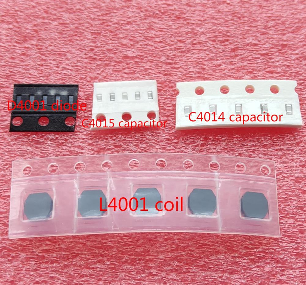 5sets/lot=20pcs For iPad 6 air 2 L4001 coil + D4001 diode + C4014 backlight capacitor + C4015 LCD Back light boost inductor