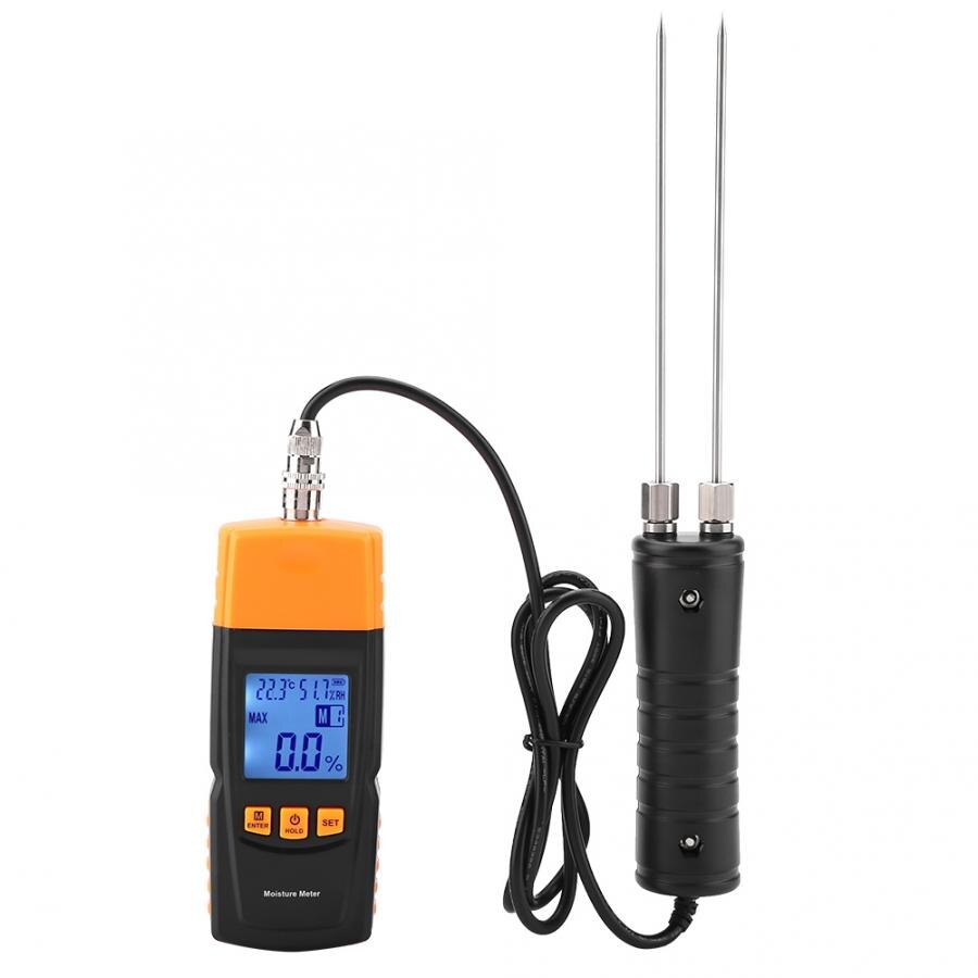 GM620 LCD Display Digital Adjustable Wood Moisture Tester -10- 60 Degree Moisture Meter