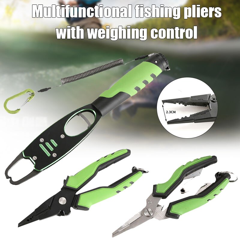 Fishing Aluminum Fishing Pliers Hook Remover Braid Line Cutting or Fishing Lip Grip Grabber with Scale ALS88