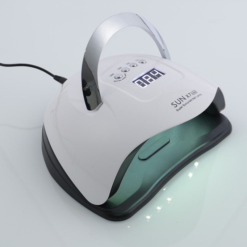 SUN X7 MAX-lámpara UV LED para manicura, secador de uñas para curar esmalte de Gel UV, herramientas para uñas con Sensor y pantalla LCD, novedad: AU