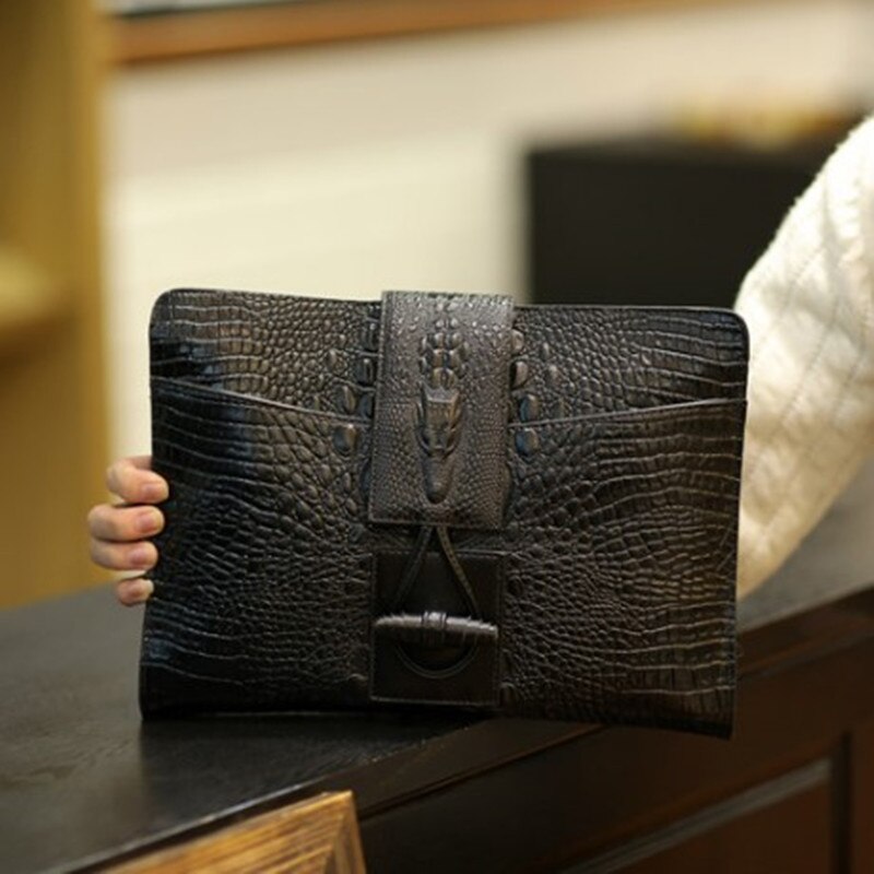Krokodillenpatroon clutch tassen pu leren envelop tas handtassen portemonnee clutches handtas vintage casual heren aktetas tassen