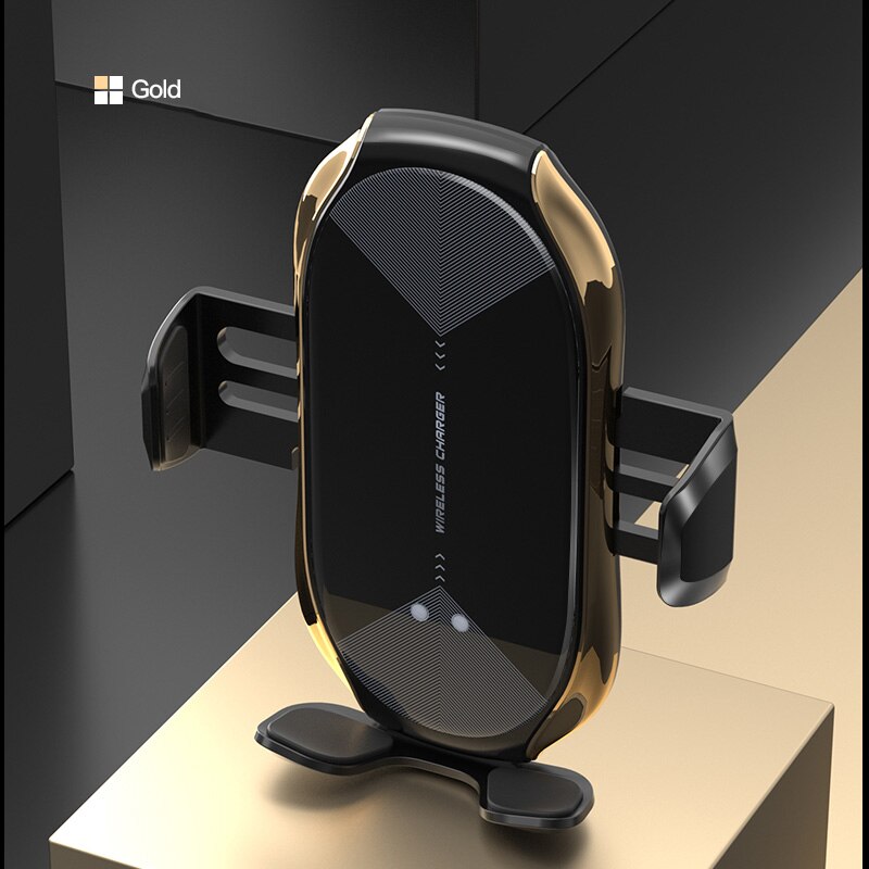 T6 Car Phone Holder Smart Phone Bracket Induction Wireless Charger Mobile Phone Stand 10W Fast Charge With Magnetic Head: 02