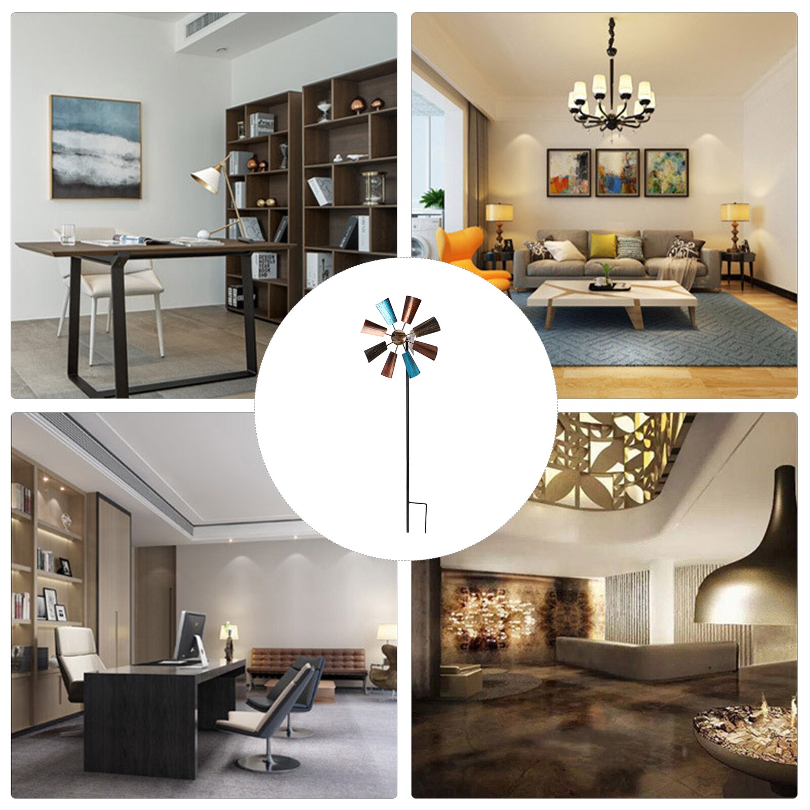 1 Pc Park Unique Iron Garden Windmill Yard Windmill for Decor Garden