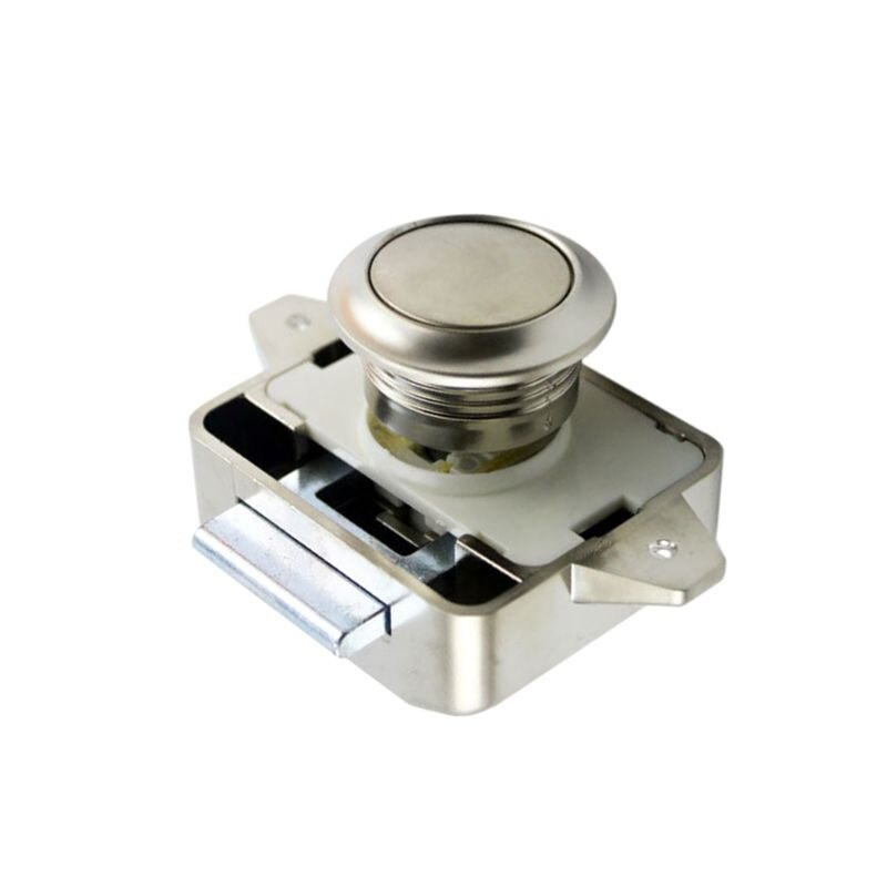 Camper Car Push Lock RV Caravan Boat Motor Home Cabinet Drawer Latch Button Locks For Furniture Hardware: Pearl nikel