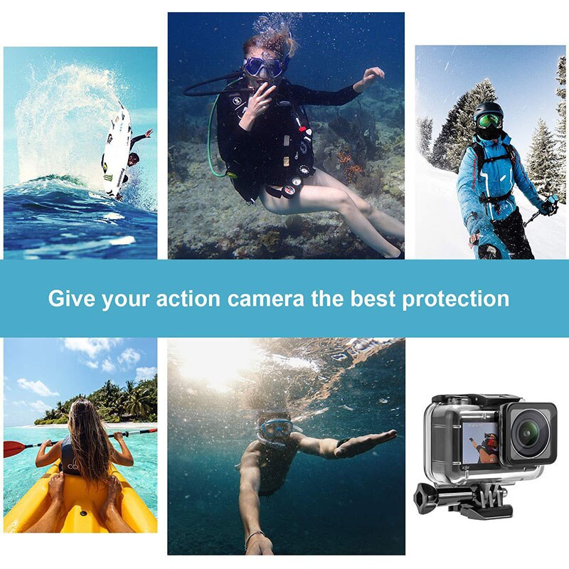 61m Diving Waterproof Case Shell For DJI OSMO ACTION Camera Accessories Protective Housing Shell For Water Sports Activity