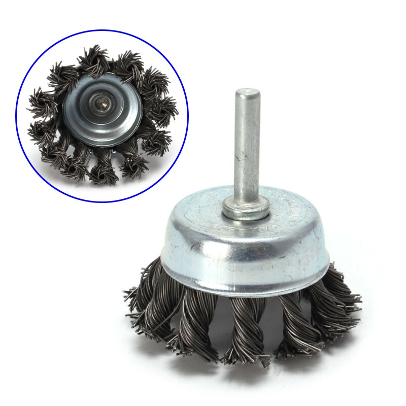 1 pcs Metal Wire Wheel Cup Brush Crimped & 1/4 Shank For Die Grinder Drill Lot For Drill Angle Grinder Gadget Rotary Tool