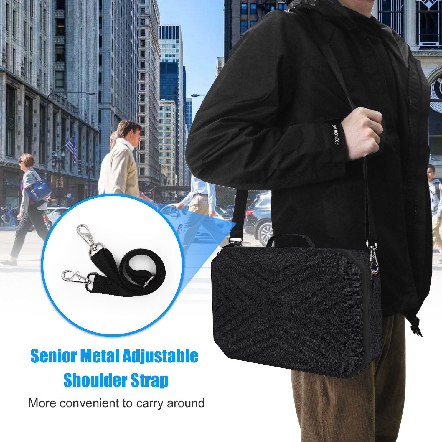 Hard Travel Case Voor Oculus Quest 2 Controllers Accessoires Shockproof Eva Hard Shell Opbergtas Met Schouderriem