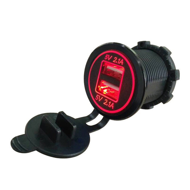 4.2A Auto Ladegerät Universal 2 Port USB Auto Ladegerät für iphone Samsung Xiaomi Auto Leichter Slot Telefon Ladegerät mit Led anzeige