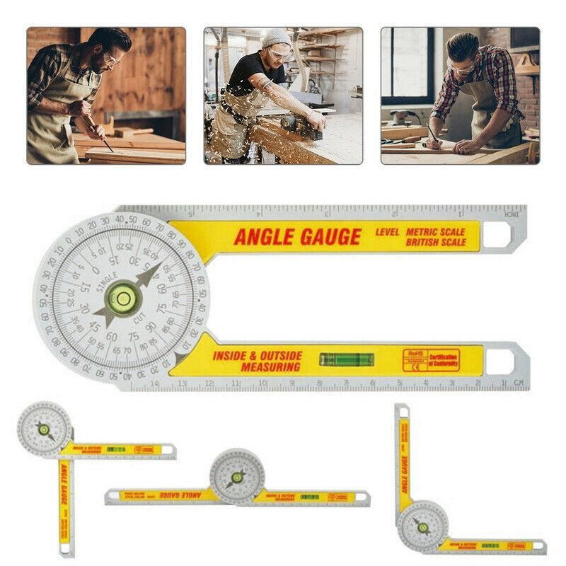 Engineering Pro Miter Saw Protractor Angle Finder Rule Degree Measurement Ruler