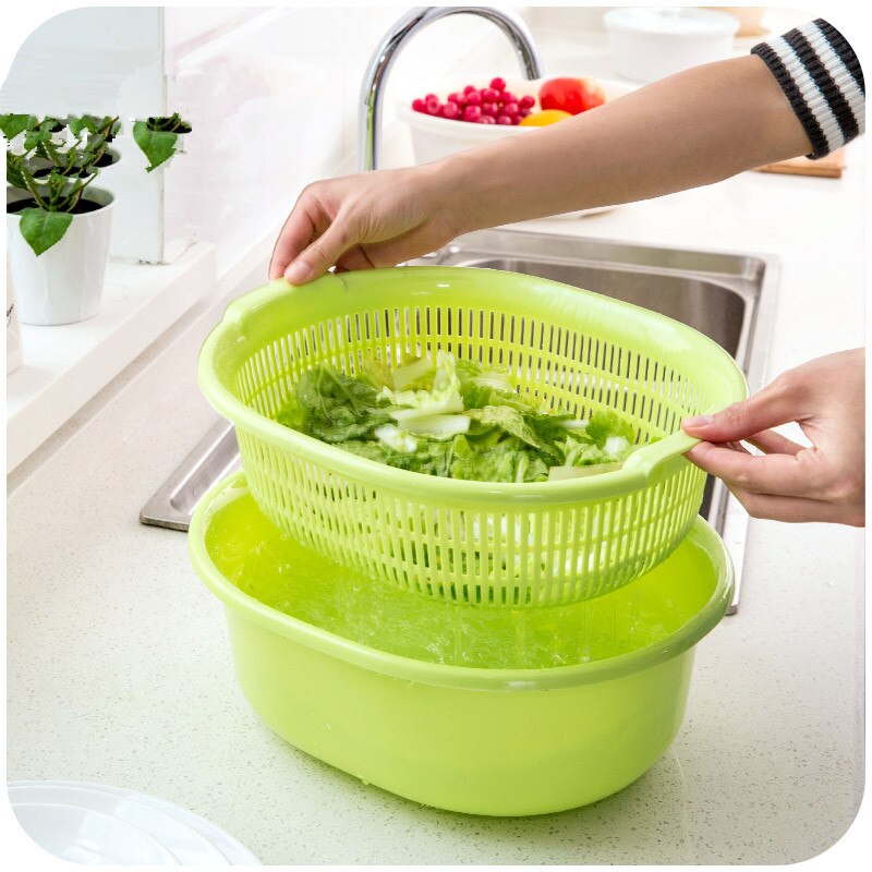 Large Plastic Kitchen Vegetables Pots Fruit Basket Storage Boxes Plastic Food Containers