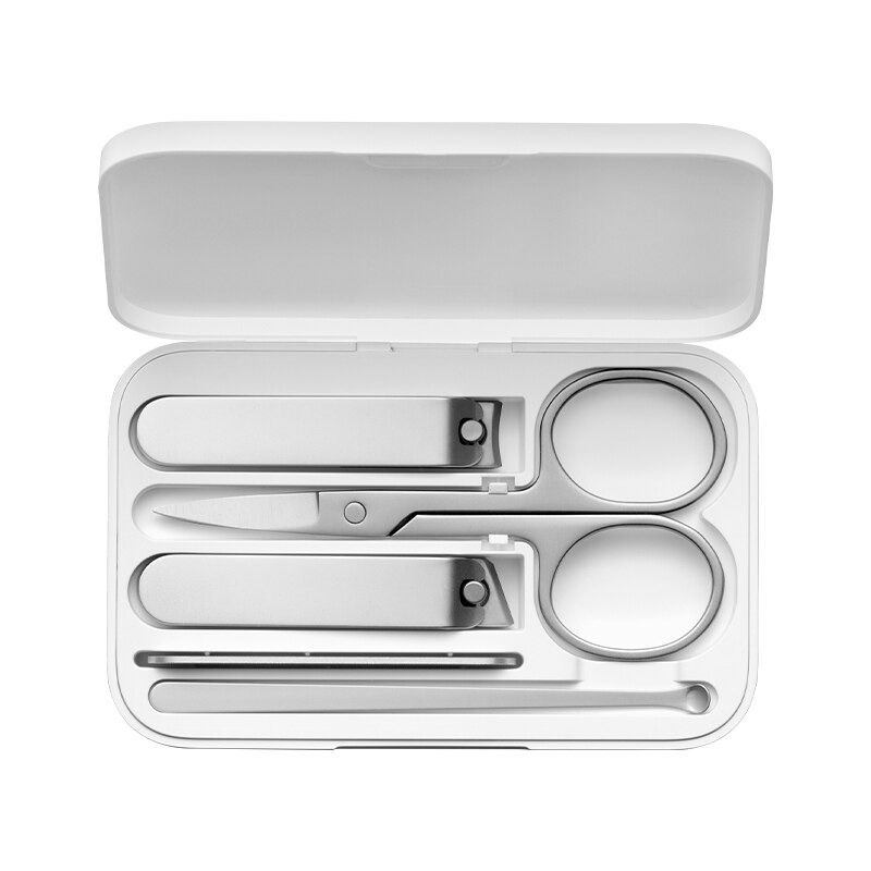 Xiaomi mijia 5 unids/set cortauñas de acero inoxidable uña del dedo del pie cortador tijeras Kit de aseo herramientas de manicura pedicura