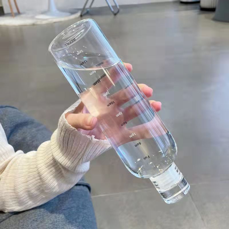 Time vandflaske 500ml plastik drikkedunk med ærme bærbar lækagesikker rejse sport kop drikkevarer
