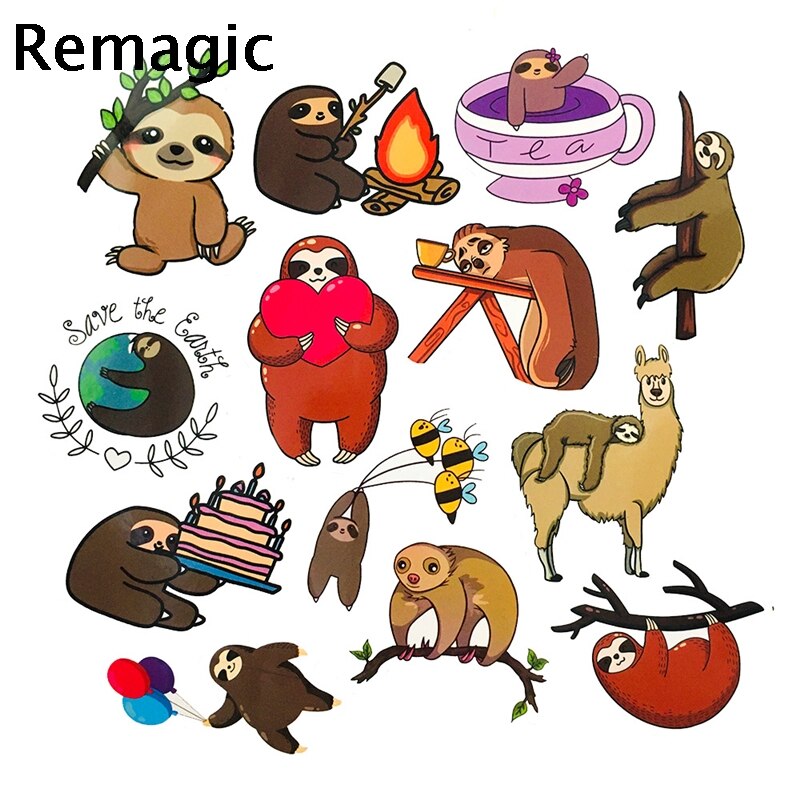 50pcs Cartoon sloth Stickers decal scrapbooking diy pasters home decoration phone laptop waterproof cartoon accessories
