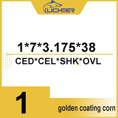 Ujoy 1 pièces maïs fraise étain revêtement CNC carbure tungstène routeur bits coupe PCB fin fraise machine de gravure: d1-D3.175-7l-38