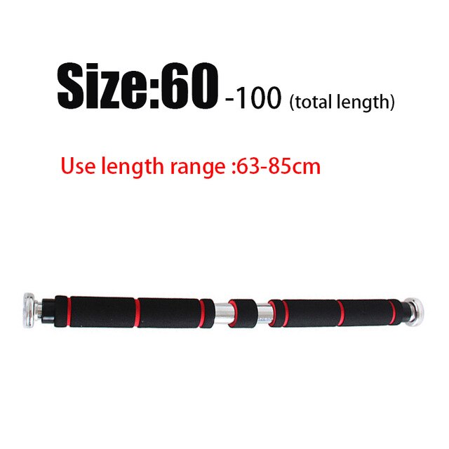 Adjustable Door Horizontal Bars Steel Home Gym Workout Chin push Up Pull Up Training Bar Sport Fitness Sit-ups Equipment: Red