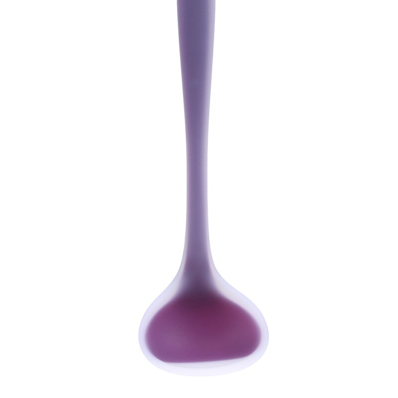 Anti-grip soeplepel siliconen lepel hoge temperatuur antiaanbak doorschijnend keuken kookgereedschap geen pijn lepel: Paars