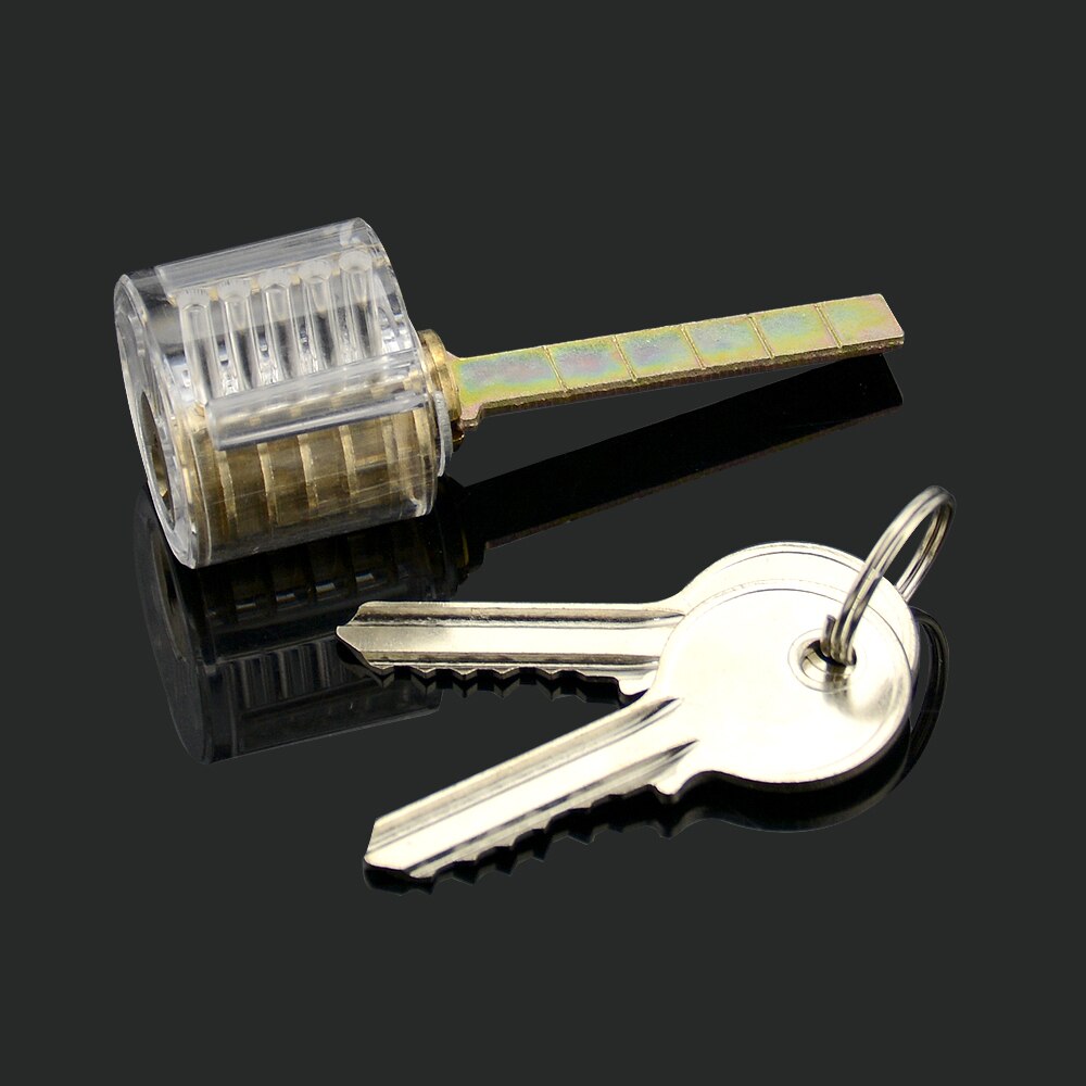 KEYTOOL 7 unids/lote transparente cerraduras de combinación de entrenamiento para cerrajero herramientas de formación Visible de la cerradura