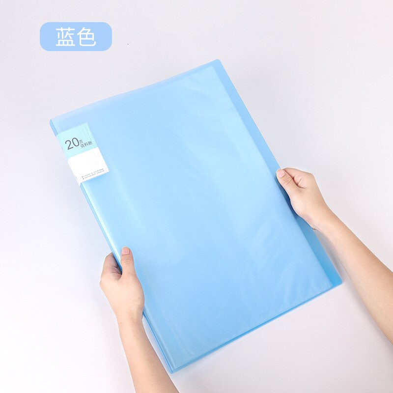 Sac de rangement pour fichiers et documents, pochette de rangement pour Album, croquis, dessin, fourniture de bureau pour étudiants, A3, 20/30 feuilles, 8k: 20 Transparent blue