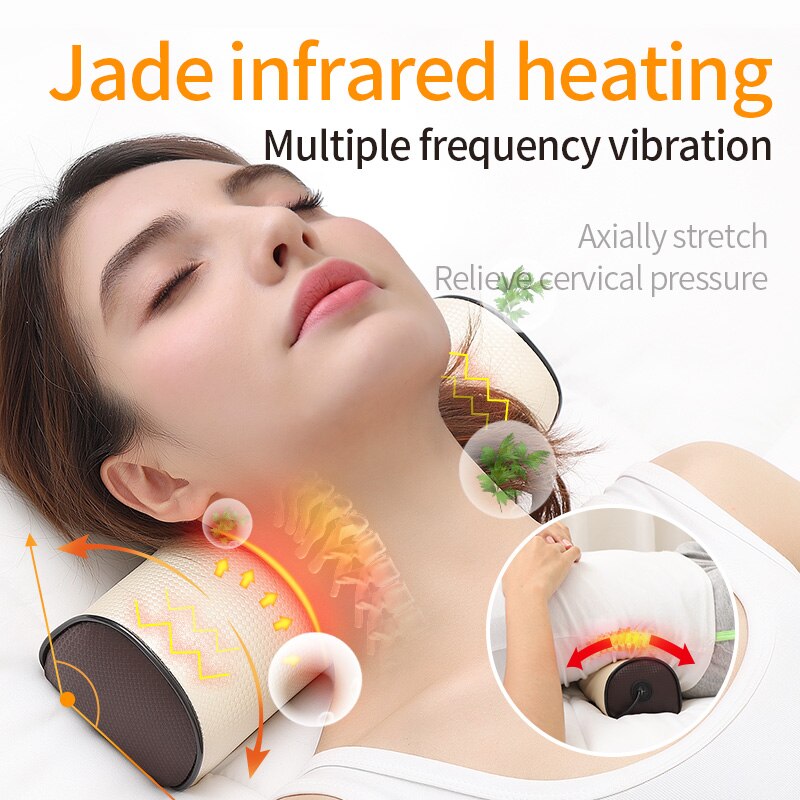 Infrarood Verwarming Nek Schouder Terug Body Elektrische Massage Kussen Shiatsu Apparaat Cervicale Gezondheid Hoofd Massage Kussen