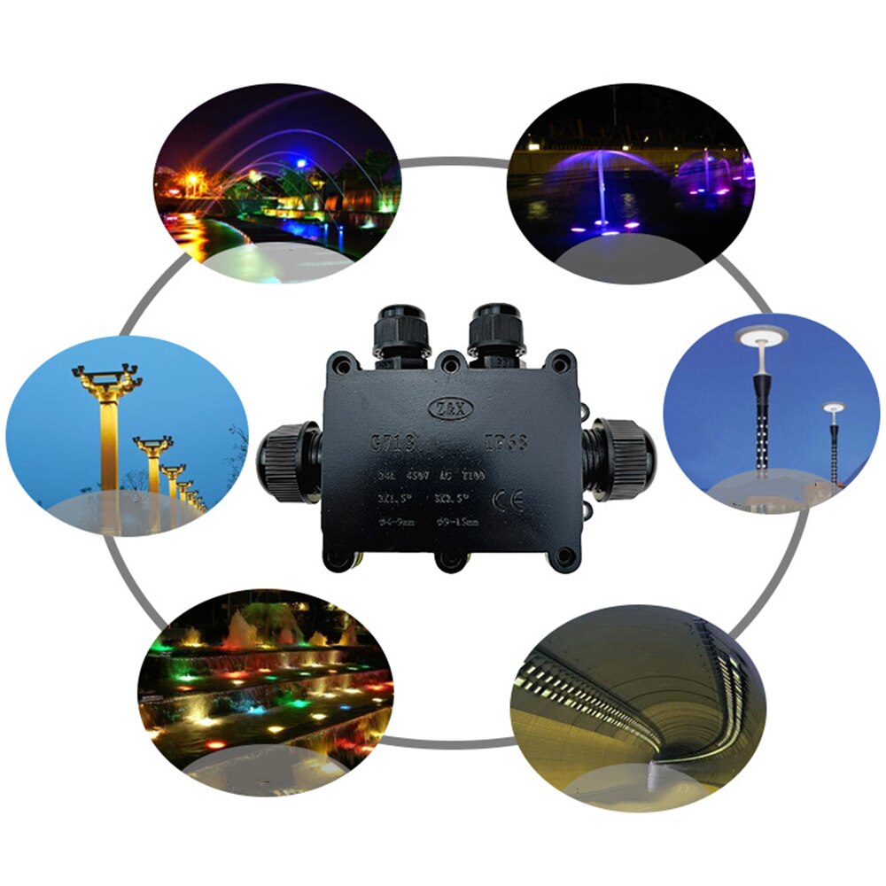Junction box Waterproof Cable connection Junction box 450V IP68 socket Fire Resistant Junction box 24A