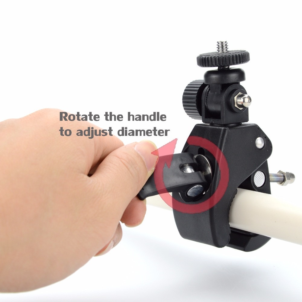 Stuur Camera Zadelpenklem Bar Mount Clip + Adapter Voor Gopro Hero 8/7/6/5/4/3/3 + 2/1