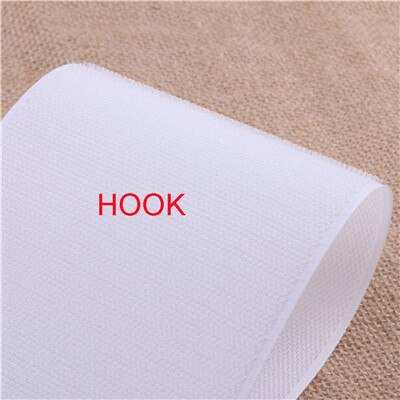 Velcros – bande de fixation velcro sans adhésif, 10CM, bande de fixation magique pour Couture, sangle Velcroing, vêtements, accessoires de Couture: white only hook