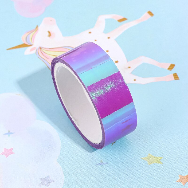 Kawaii Holografische Washi Tape Leuke Kleurrijke Scrapbooking Masking Tape Diy Washitape Decoratieve Plakband Japanse Briefpapier: 6