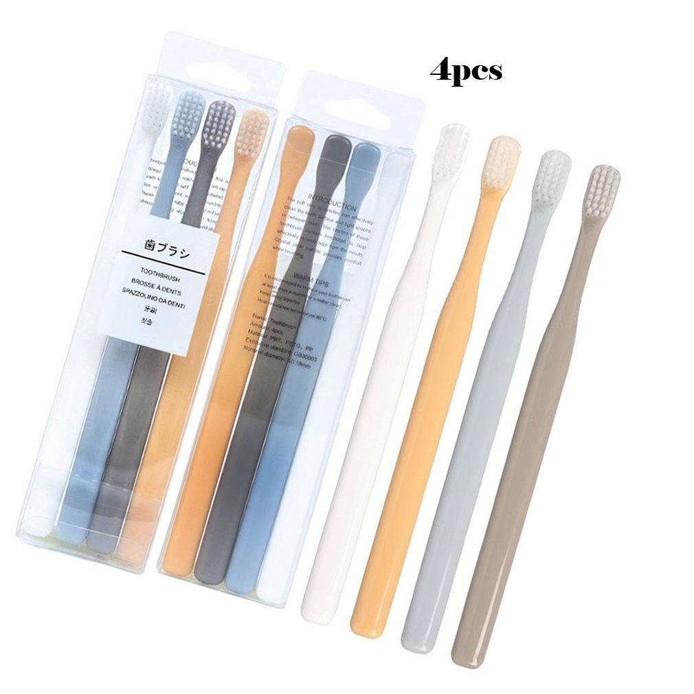 Japanese Small Head Super Fine Soft Toothbrush Value Family Wear 4 Sticks Jacket