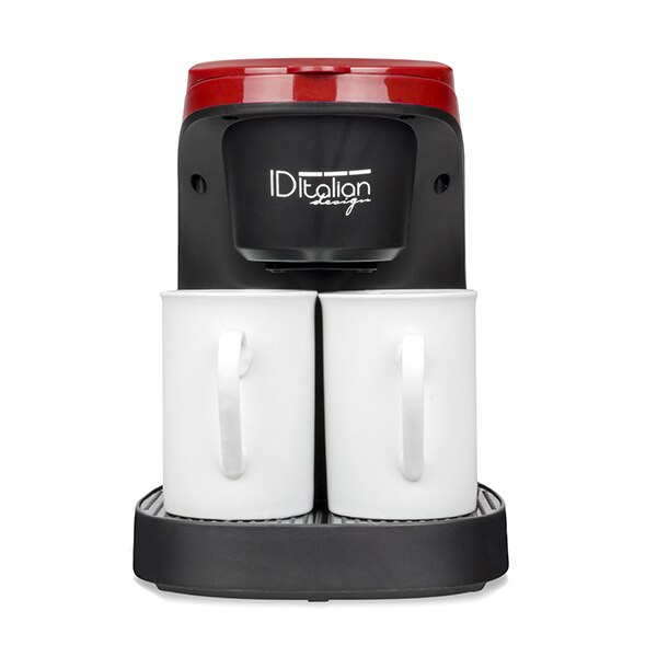 Cafetera para dos Postquam ITALIAN Total Coffe Duo Pro - depósito de 0,24L- CAFÉ MOLIDO - 450 W - IDECUCOF02