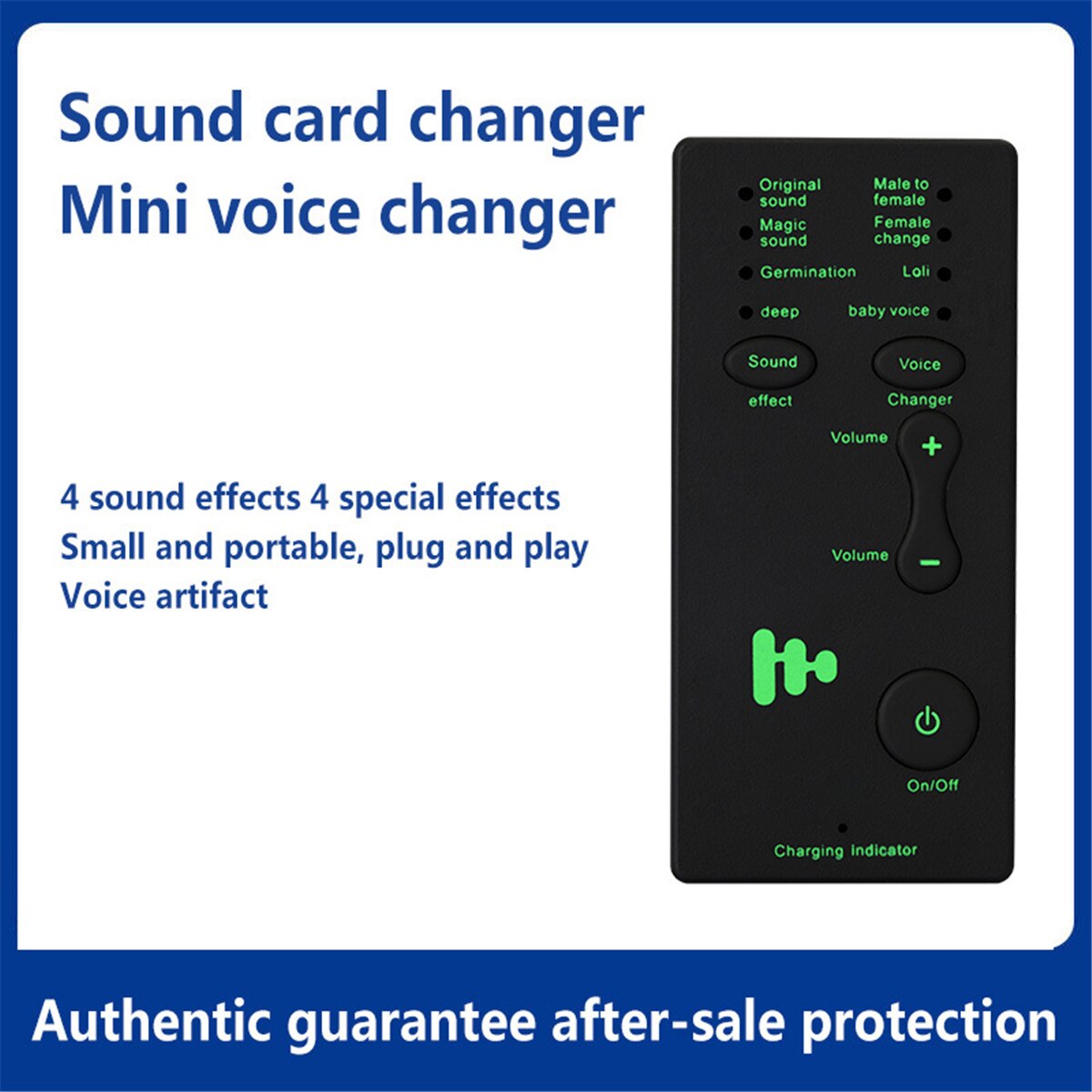 Portable Voice Changer Microphone Disguiser 4 Voice Changing Modes Male/Female/Loli/Baby Voice For PC Phone Sound Card Changer
