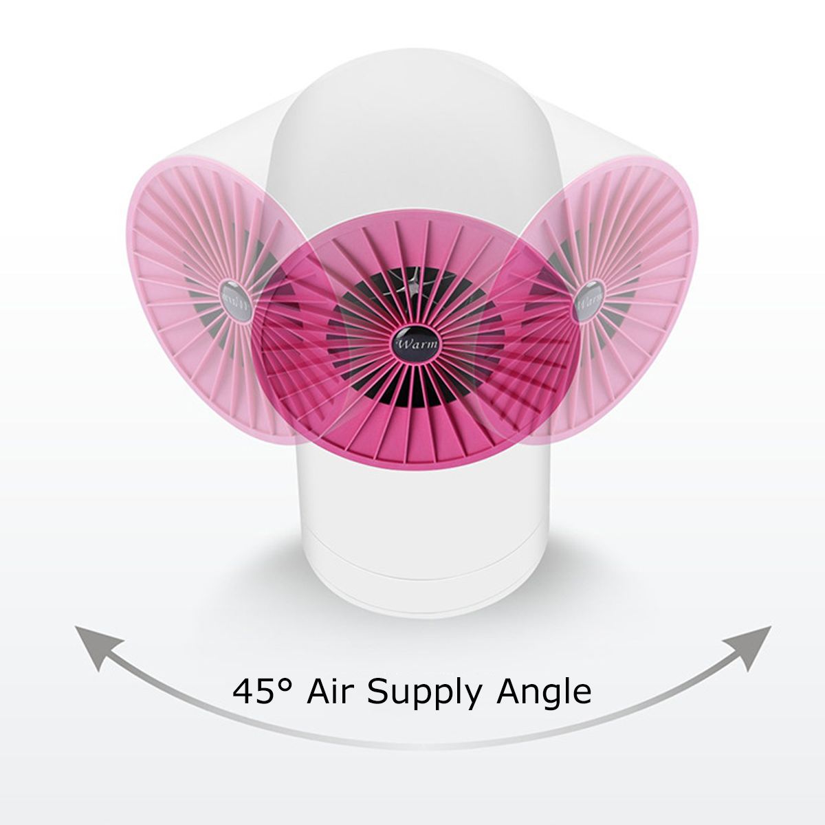 220V 800W Mini Space Heater Small Desktop Fan Shakeable Electric Warmer Heating Fan