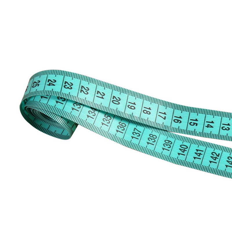 1 stuk 150cm/60 " lichaamsmeetliniaal naaimaat kleermaker zacht plat naailiniaal naaimeetlint willekeurige kleur