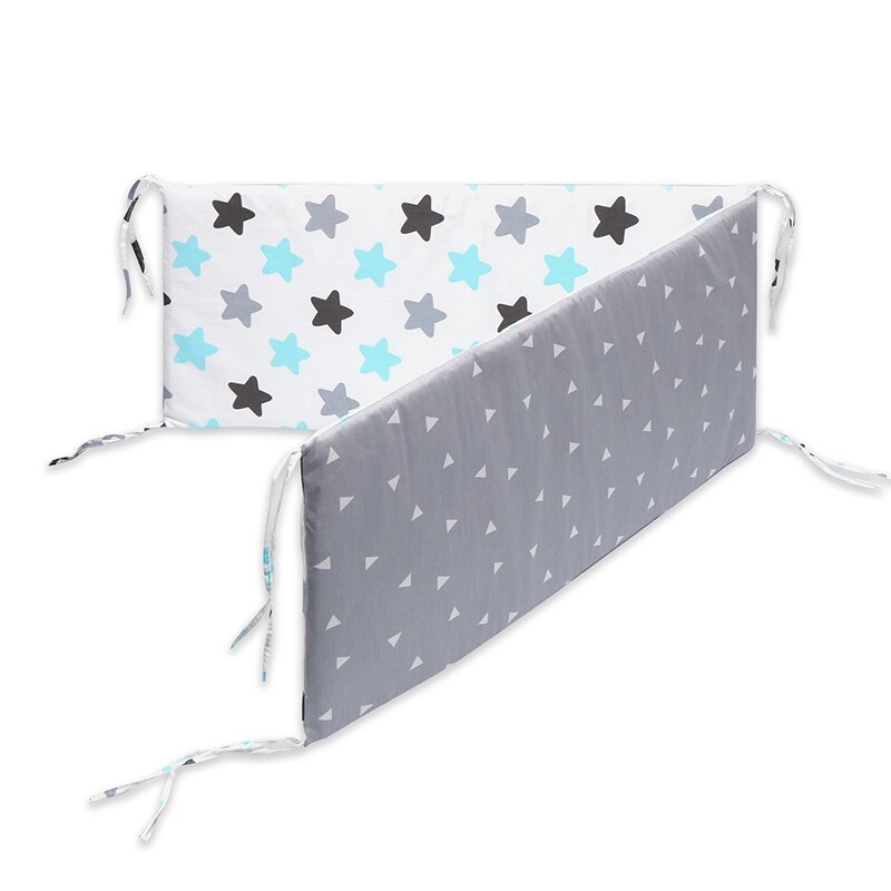 Baby Nursery Nordic Stars Baby Bed Thicken Bumper One-piece Crib Around Cushion Cot Protector Pillows Newborns Room Decor: 1