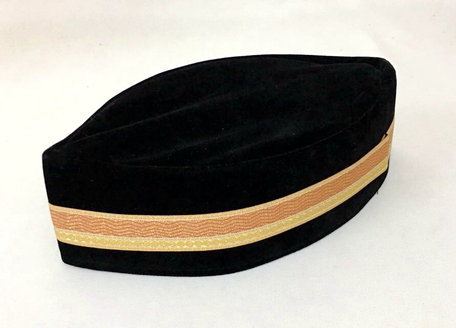 Chapéu islâmico preto do turbante do tampão dos homens muçulmanos (a borda decorativa aleatória) pleuche pode misturar tamanhos 54-59 sobre 52.5 58 58cm: size 58