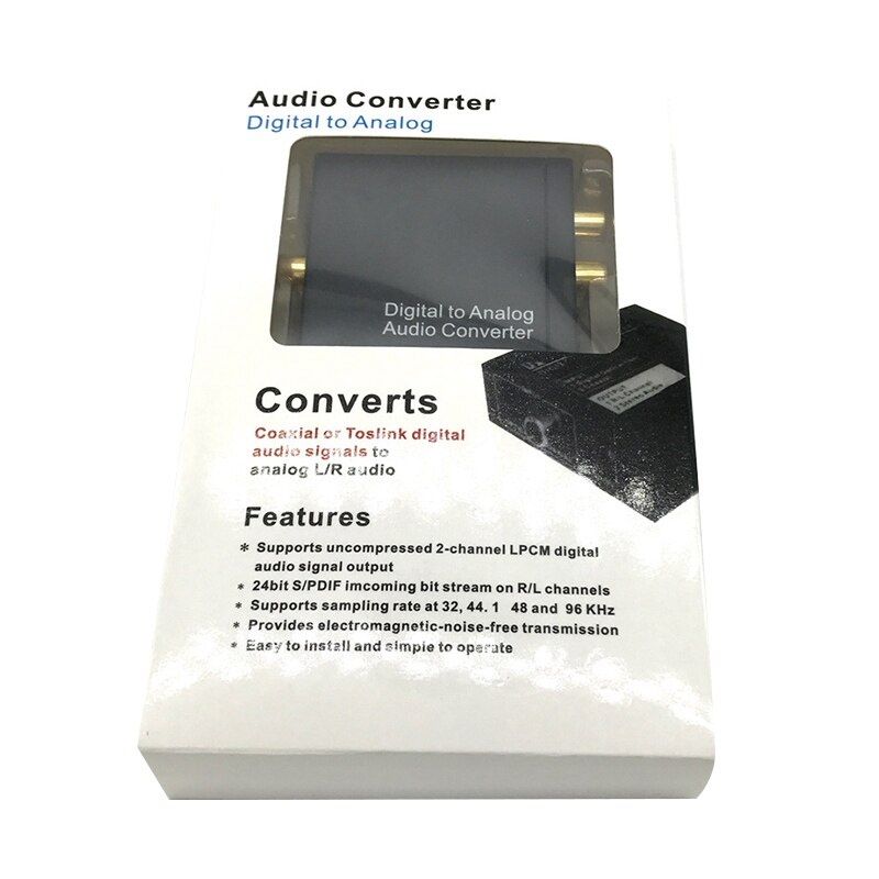 Digital To Analog Audio Converter Upgrade Model with 3.5MM Headphone Jack Coaxial Audio Decoder