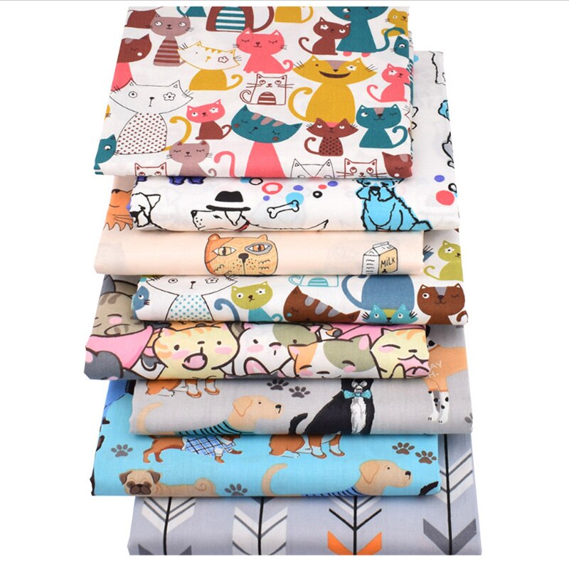 8 pcs/set 25*26/25*25 CM Sewing Supplies Mix Color DIY Handmade Patchwork Cloth Cotton Fabric for Household Nice